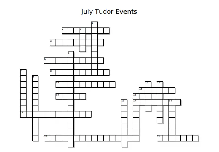 June Tudor Events Crossword Puzzle The Tudor Society