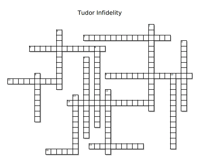 Tudor Infidelity Crossword The Tudor Society