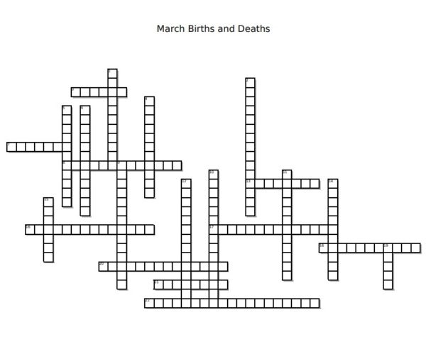 March Births and Deaths Crossword Puzzle The Tudor Society