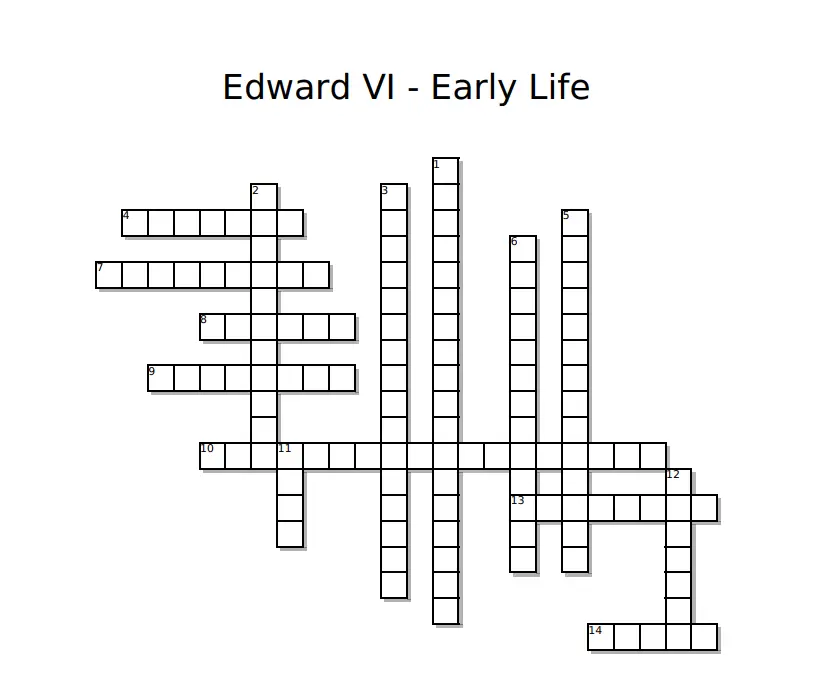 Edward VI Early Life Crossword Puzzle The Tudor Society
