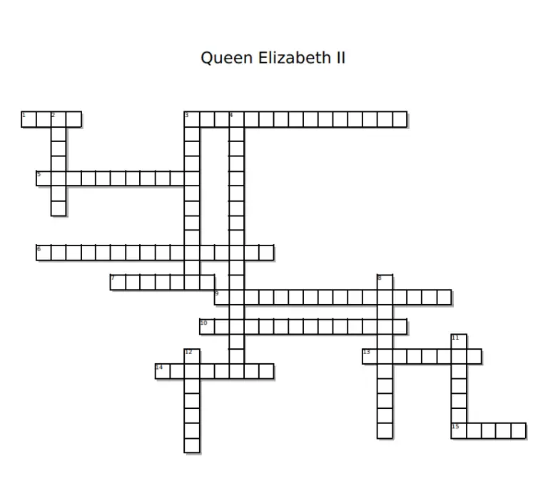Queen Elizabeth II Crossword Puzzle The Tudor Society
