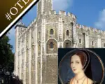 Photo of the White Tower and a miniature of Anne Boleyn