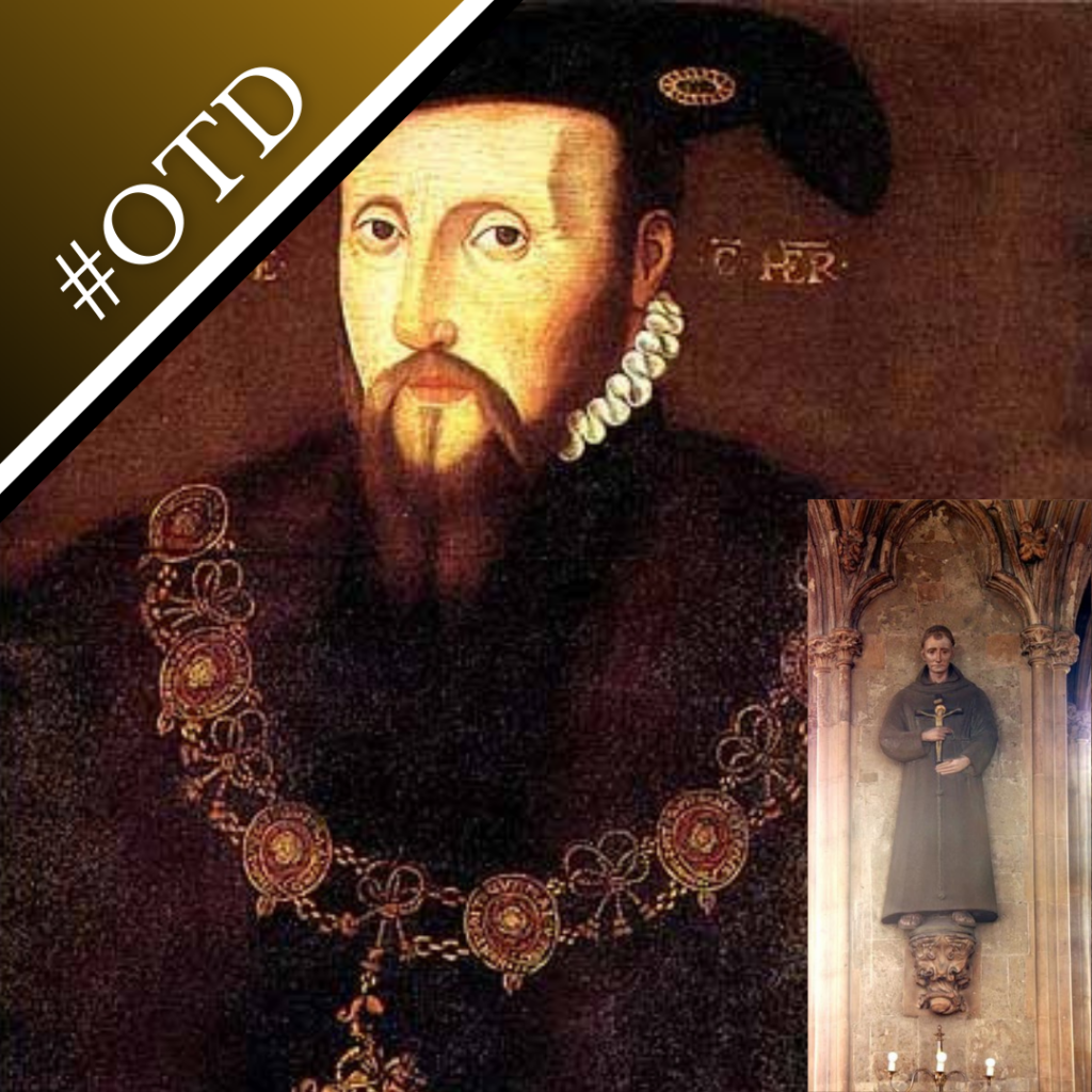 Portrait of Edward Seymour and statue of John Forest