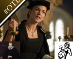 A still of Anne Askew from The Tudors series, a portrait of Robert Cecil and an illustration of a monstrous child from a broadside ballad