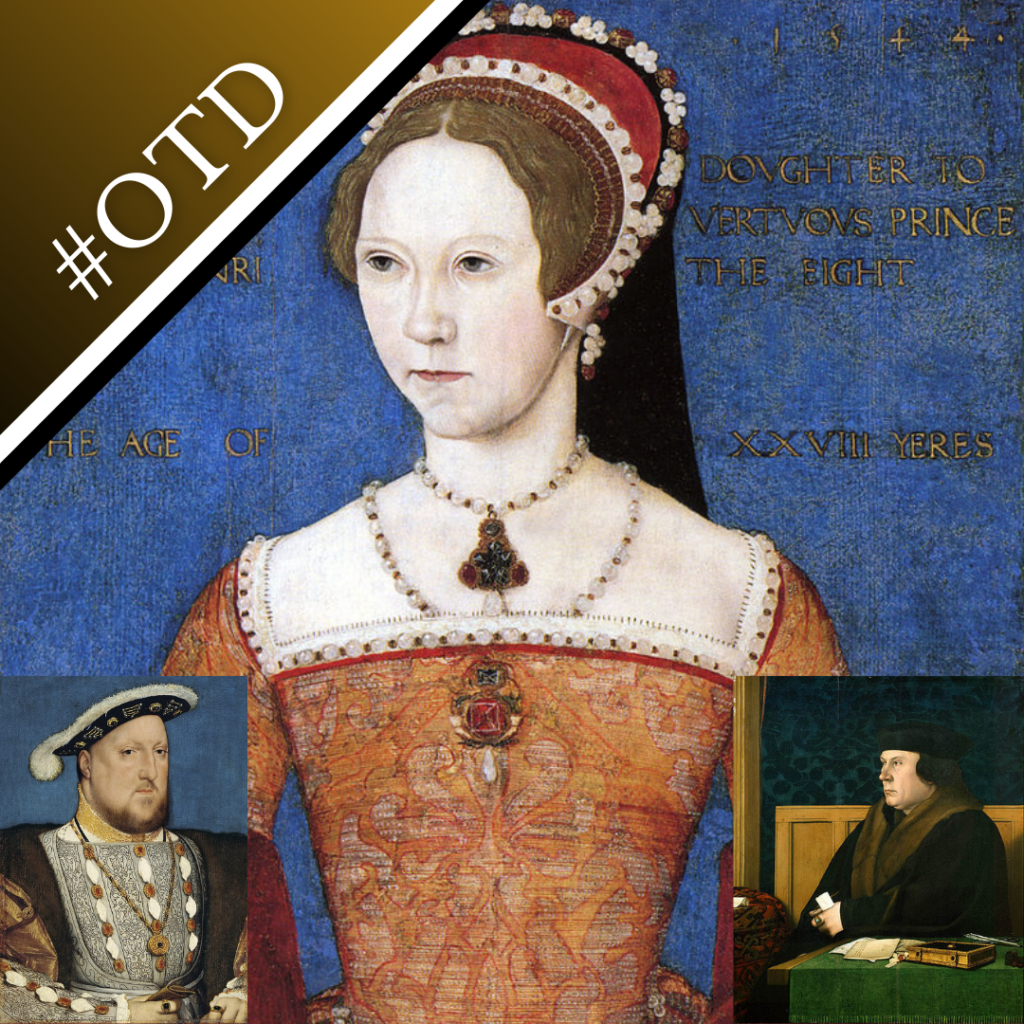 Portraits of a young Mary I; Henry VIII, and Thomas Cromwell