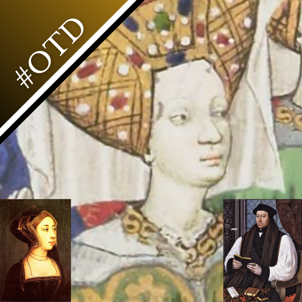 An illumination of Cecilly Neville, and portraits of Anne Boleyn and Thomas Cranmer