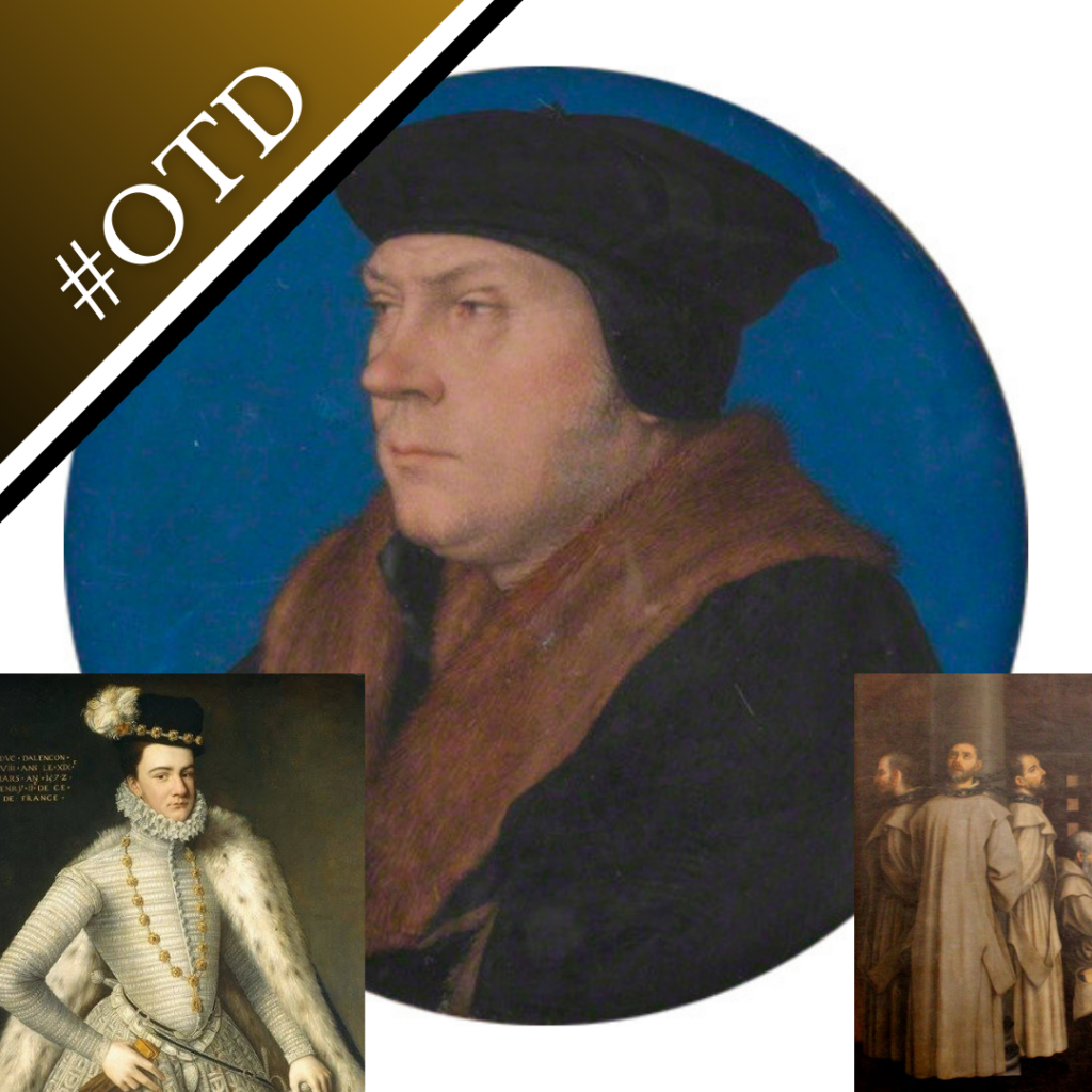 Miniature of Thomas Cromwell, portrait of Francis, Duke of Anjou and Alençon, and painting of the Carthusian martyrs