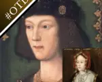 A portrait of a young Henry VIII with a portrait of Catherine of Aragon