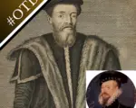 An engraving of John Cheke and a miniature of Robert Dudley