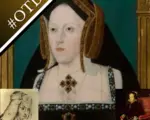 Portraits of Catherine of Aragon and Mary I, and a sketch of Perkin Warbeck