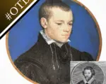 Miniature of a man thought to be Gregory Cromwell and an engraving of William Byrd