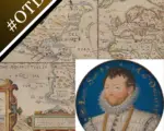 Sir Francis Drake and a map of his circumnavigation