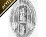 Engraving of original seal of the Abbess and Convent of Syon.